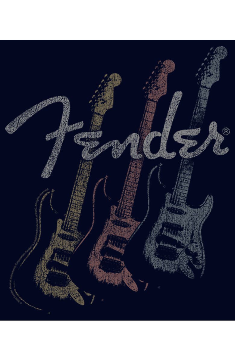 FENDER Men's Fender Triple Fret Logo  Graphic T-Shirt, Alternate, color, Navy Blue