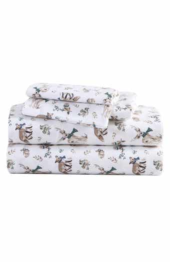 Eddie Bauer Woodland Friends Cotton Flannel Sheet Set