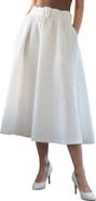 FREEMARKET Belted Textured Midi Skirt
