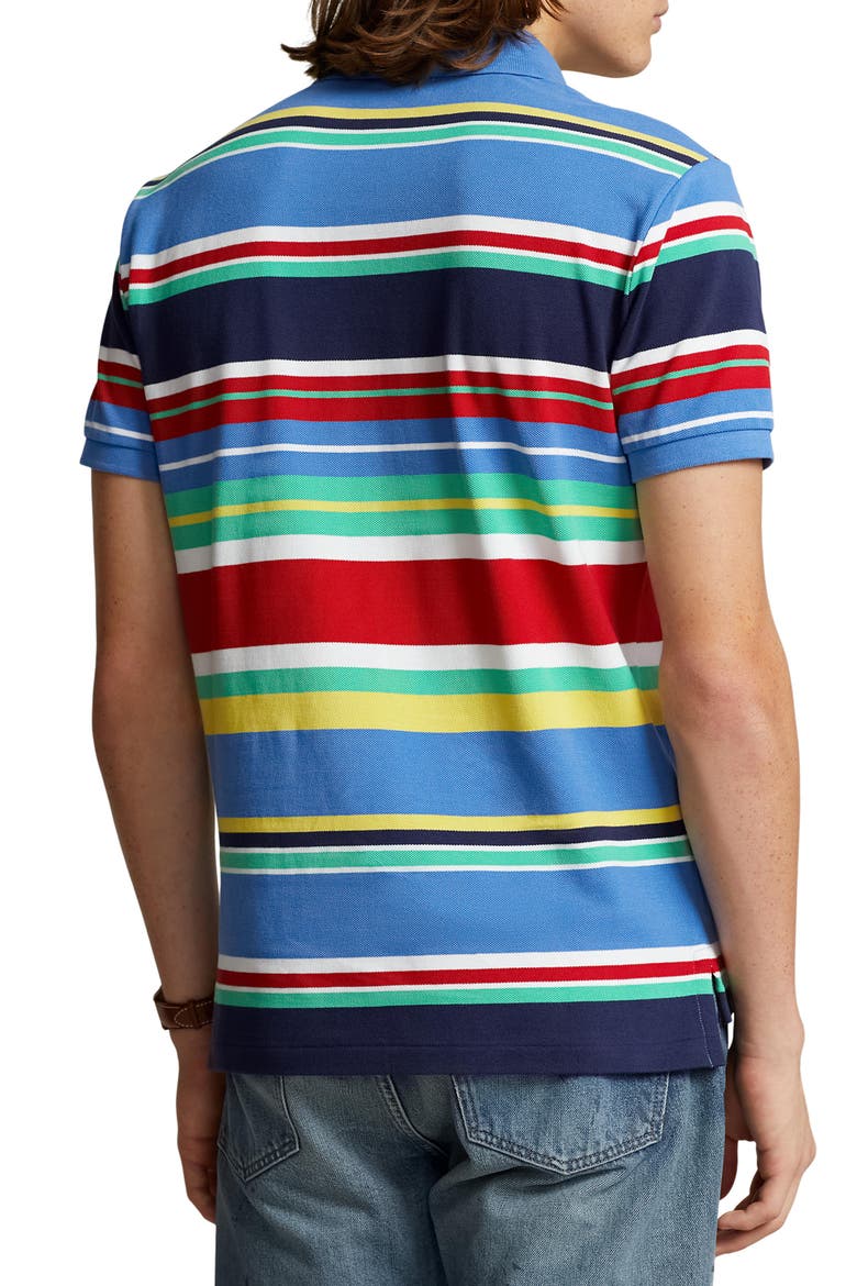 Cotton Mesh Polo, Alternate, color, NEW ENGLAND BLUE MULTI