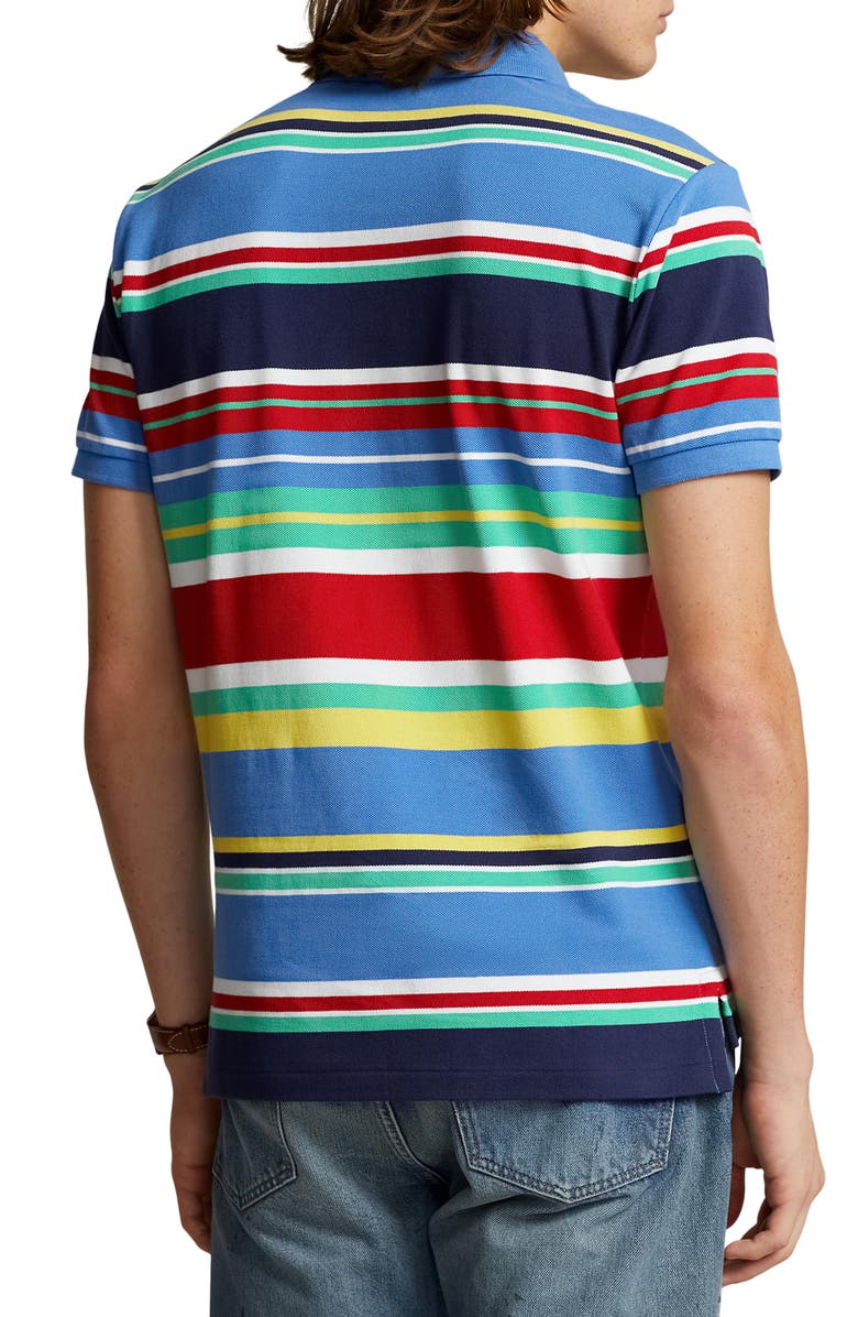 Polo Ralph Lauren Cotton Mesh Polo, Alternate, color, New England Blue Multi