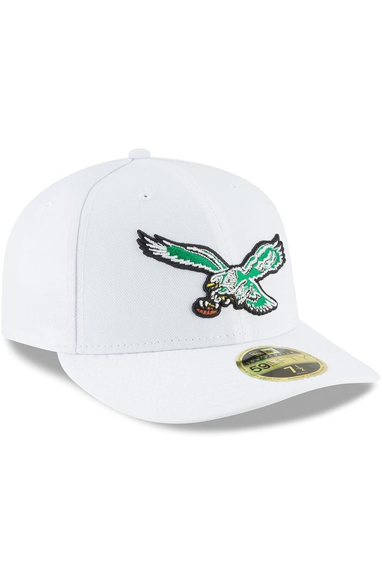 New Era Men's New Era White Philadelphia Eagles Omaha Low Profile 59FIFTY Fitted Hat, Main, color, White