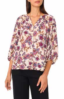 Vince Camuto V-Neck Puff Sleeve Blouse
