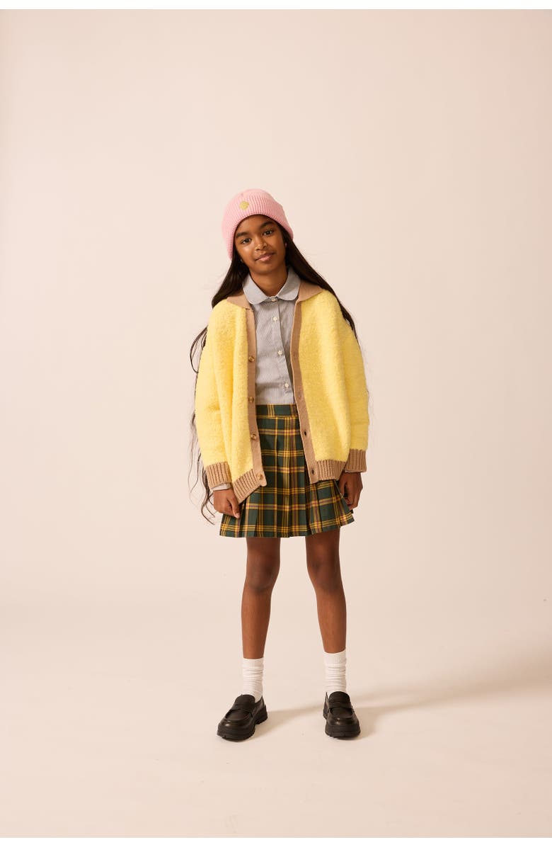 The Sunday Collective Collared Classroom Cardigan, Alternate, color, Yellow