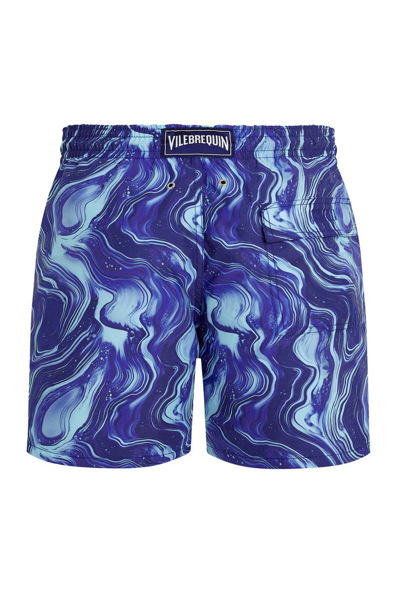 Men Swim Shorts Marble, Alternate, color, Versailles