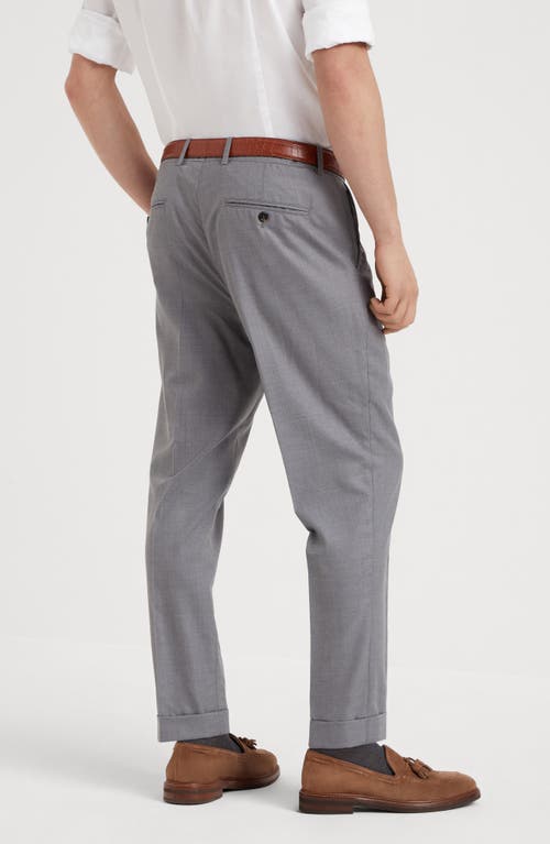 Brunello Cucinelli Leisure Fit Trousers In Gray