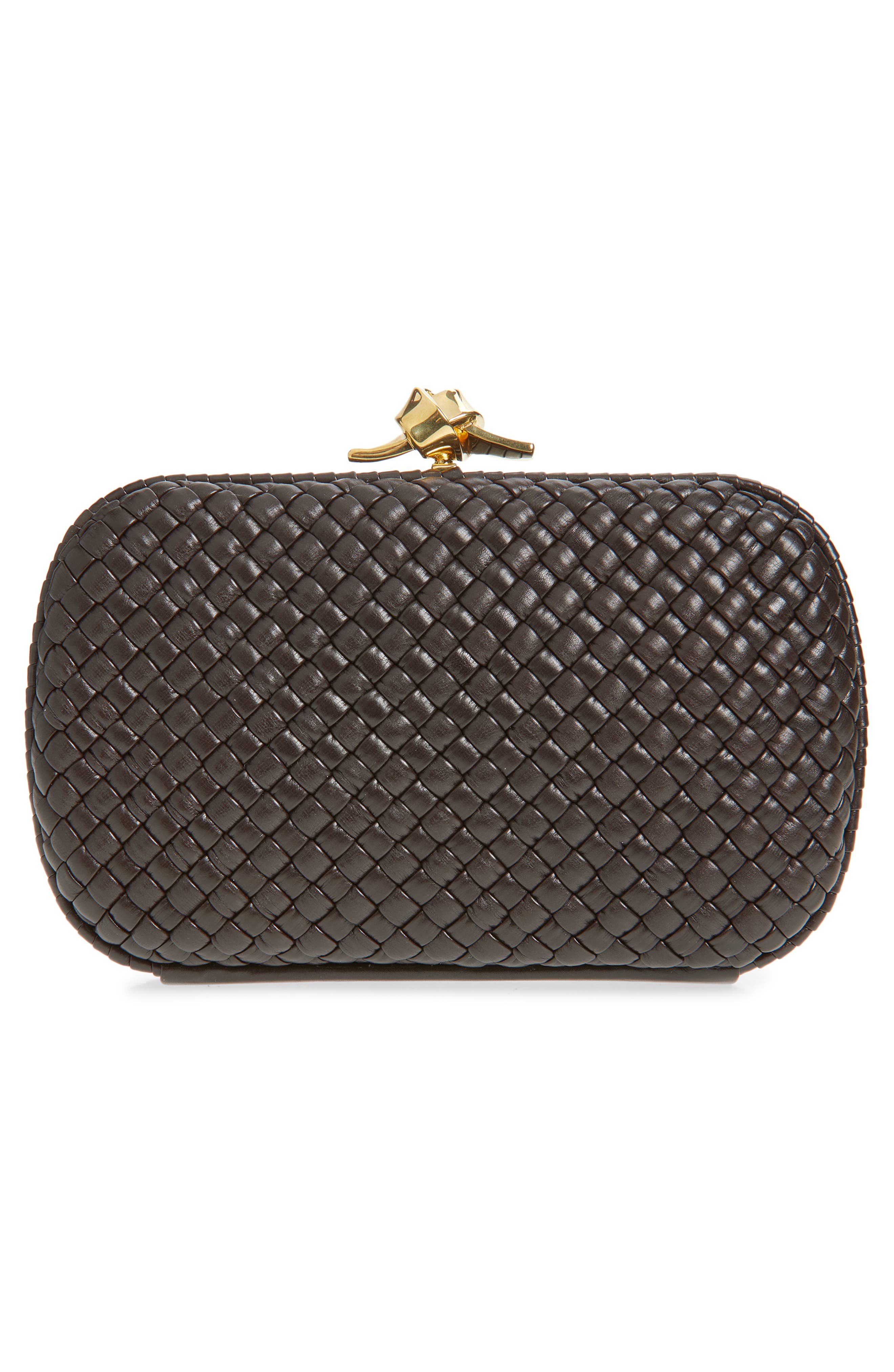 Bottega Veneta Intreccio Minaudière Clutch, Alternate, color, Fondant-Brass V