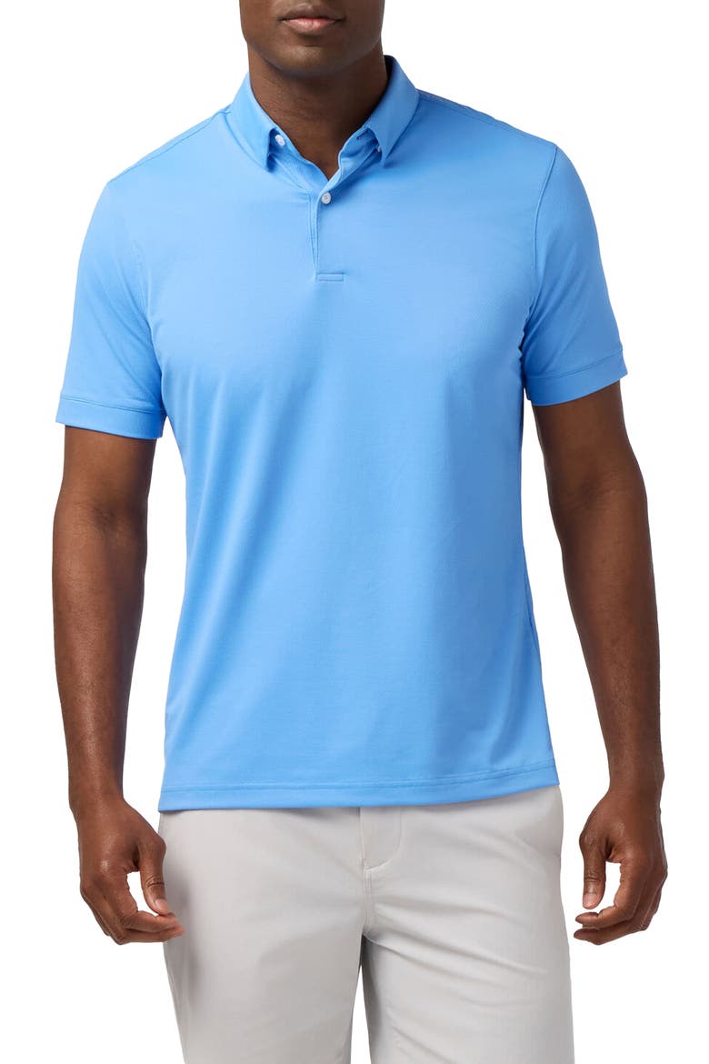 Halyard Trim Fit Skyline Blue Polo, Main, color, SKYLINE BLUE