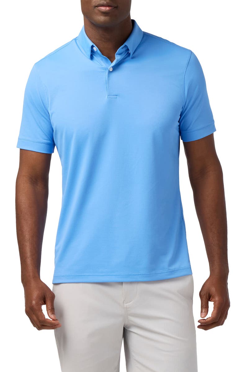 Mizzen+Main Halyard Trim Fit Skyline Blue Polo, Main, color, Skyline Blue