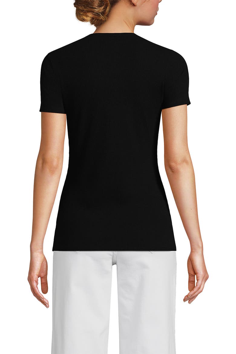 Cotton Rib T-shirt, Alternate, color, Black