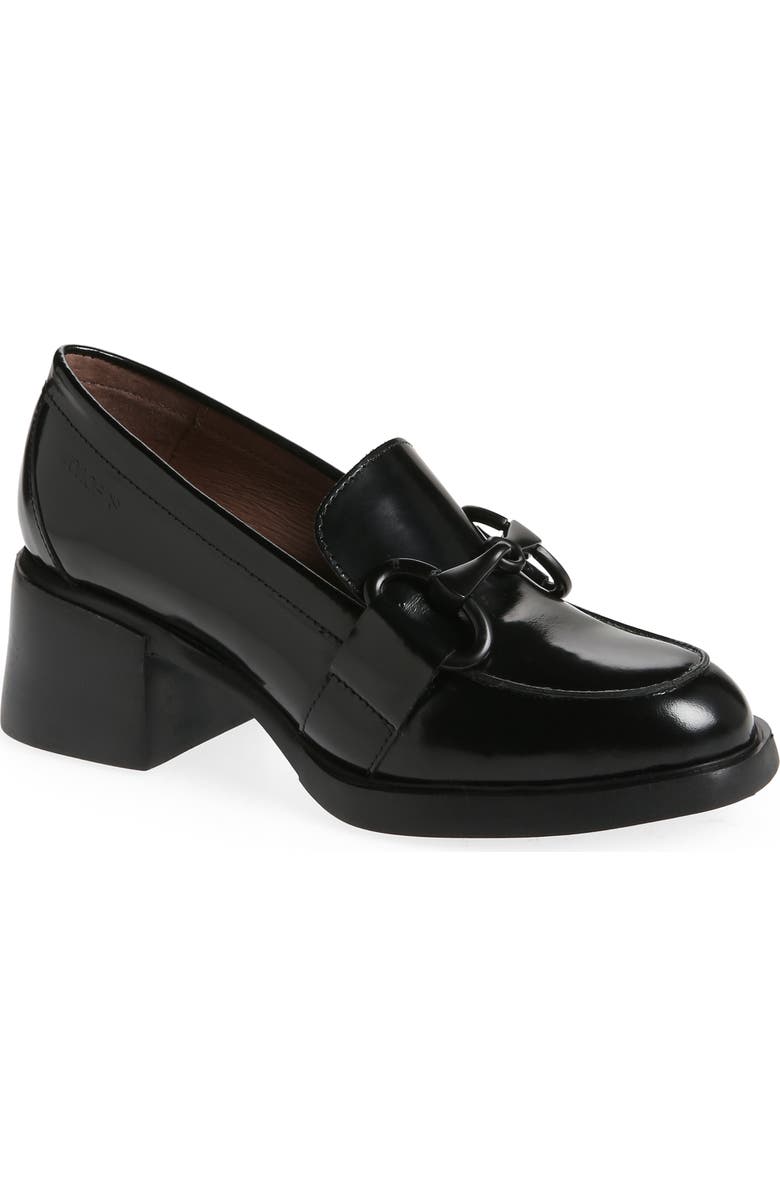 Wonders Block Heel Bit Loafer, Main, color, Black
