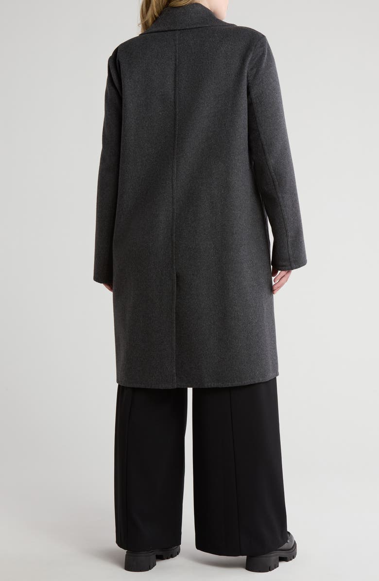 Vince Classic Straight Wool Blend Coat, Alternate, color, Charcoal