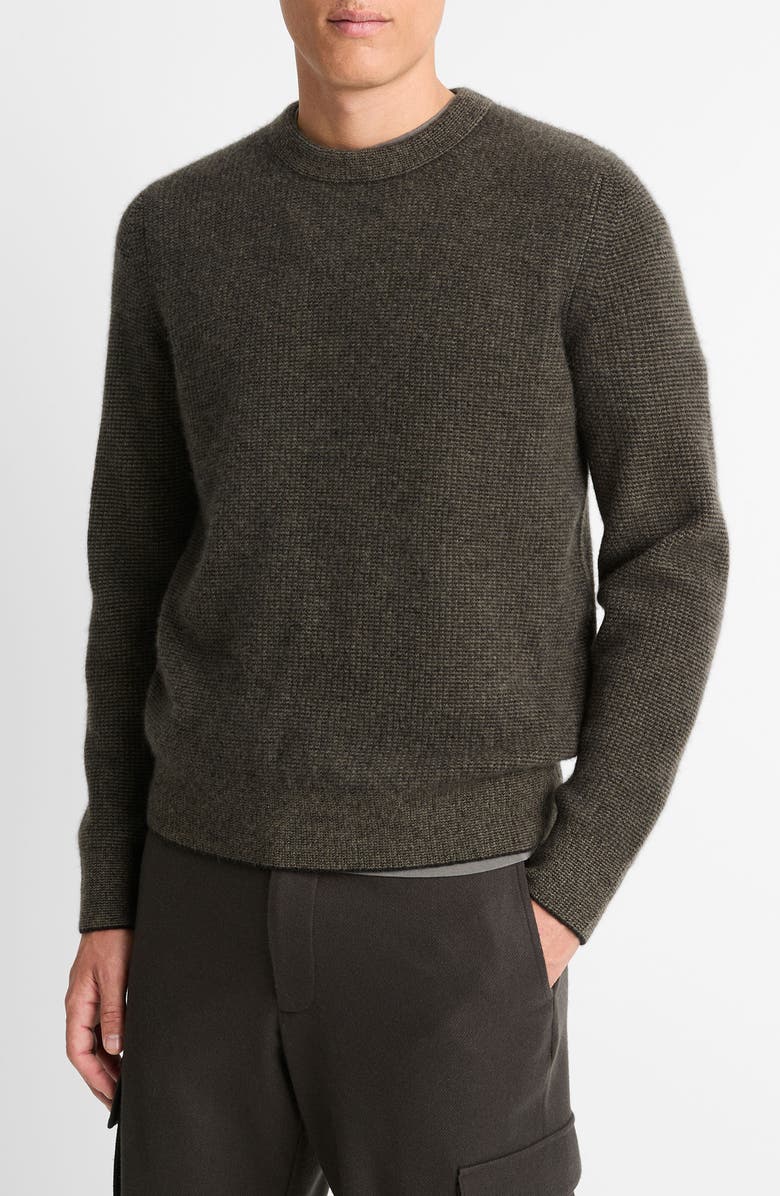 Vince Boiled Cashmere Crewneck Sweater, Alternate, color,