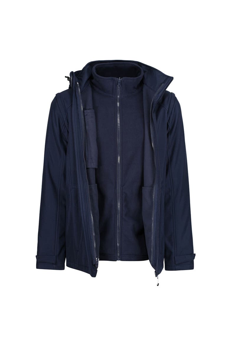 Erasmus 4 In 1 Soft Shell Jacket, Alternate, color, Navy