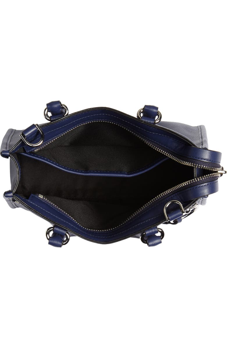 Rebecca Minkoff Micro Bedford Leather Satchel, Alternate, color, Twilight