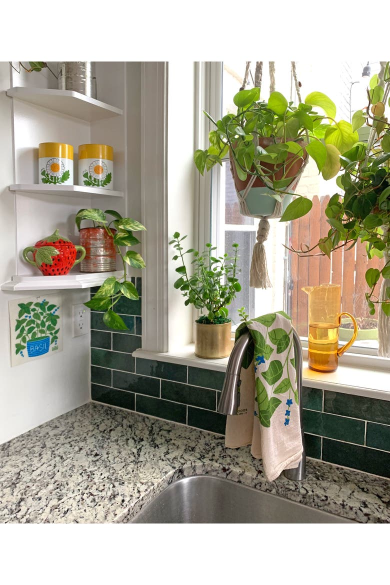 Fresh Herbs- Dish Towel Set of 2, Alternate, color, Green