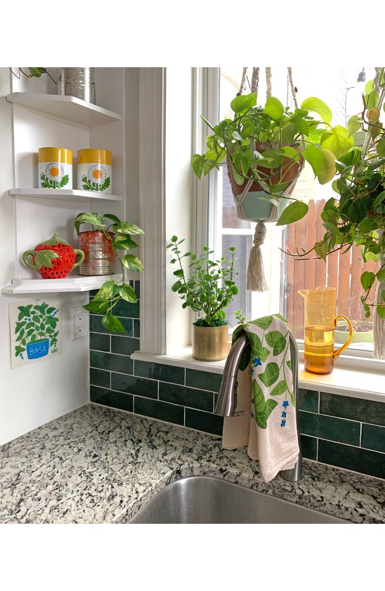 The Neighborgoods Fresh Herbs- Dish Towel Set of 2, Alternate, color, Green