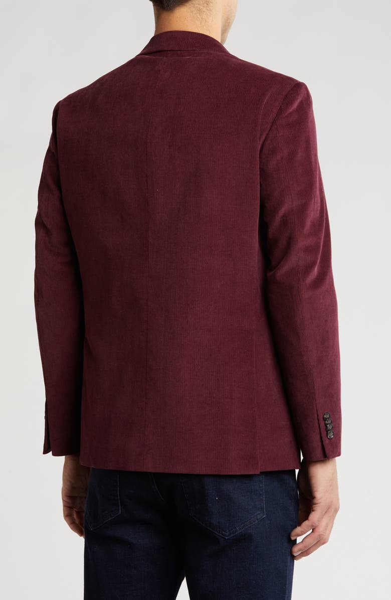 Tommy Hilfiger Cotton Corduroy Blazer, Alternate, color, Burgundy