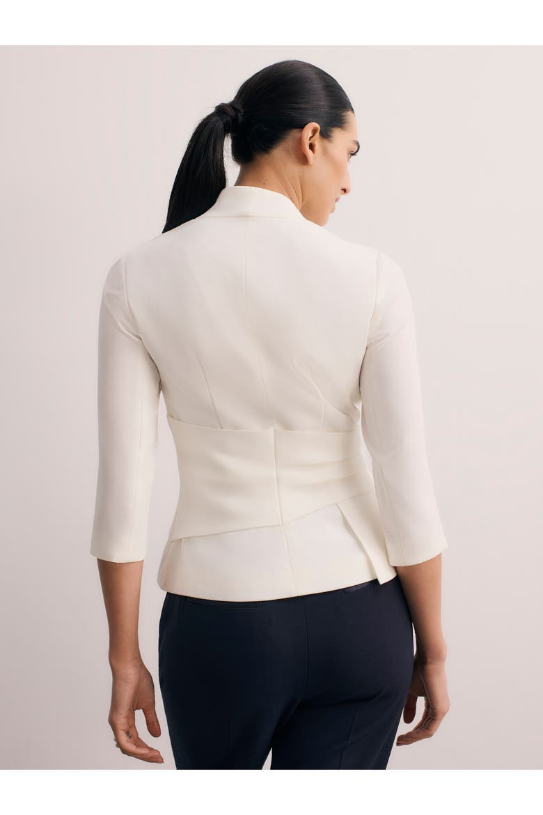 Belleville Draped Wrap Blouse, Alternate, color, Ivory