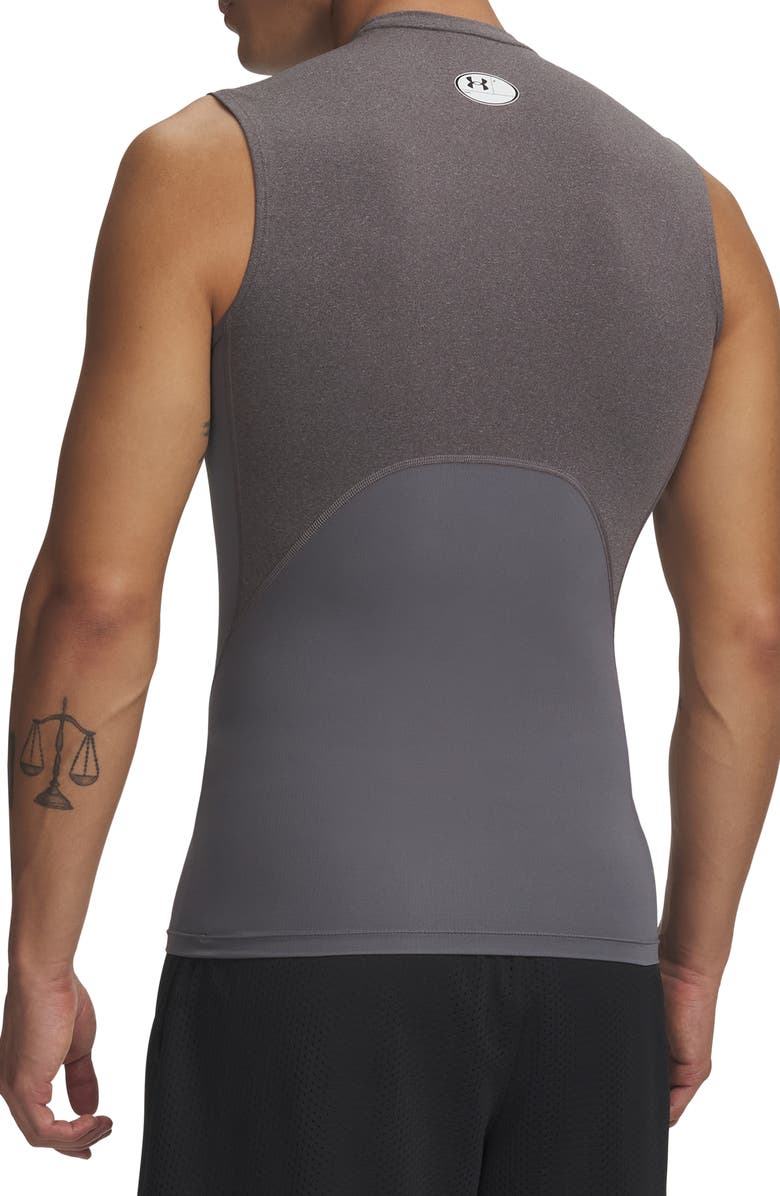 Under Armour HeatGear<sup>®</sup> Compression Tank, Alternate, color, Carbon Heather