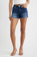 YMI Frayed High Waist Denim Shorts