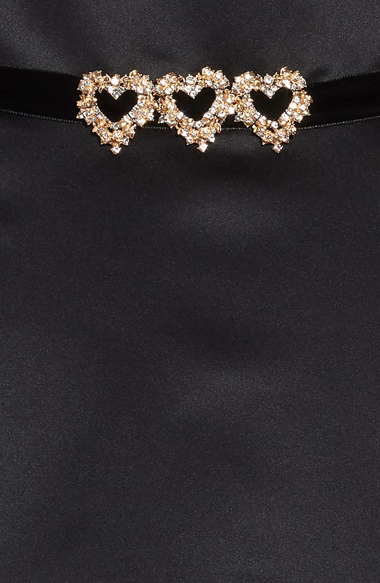 David Charles Embellished Heart Fit & Flare Dress, Alternate, color, 