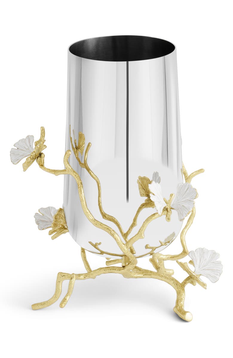 Michael Aram Butterfly Ginkgo Medium Vase, Alternate, color, Silver/ Gold