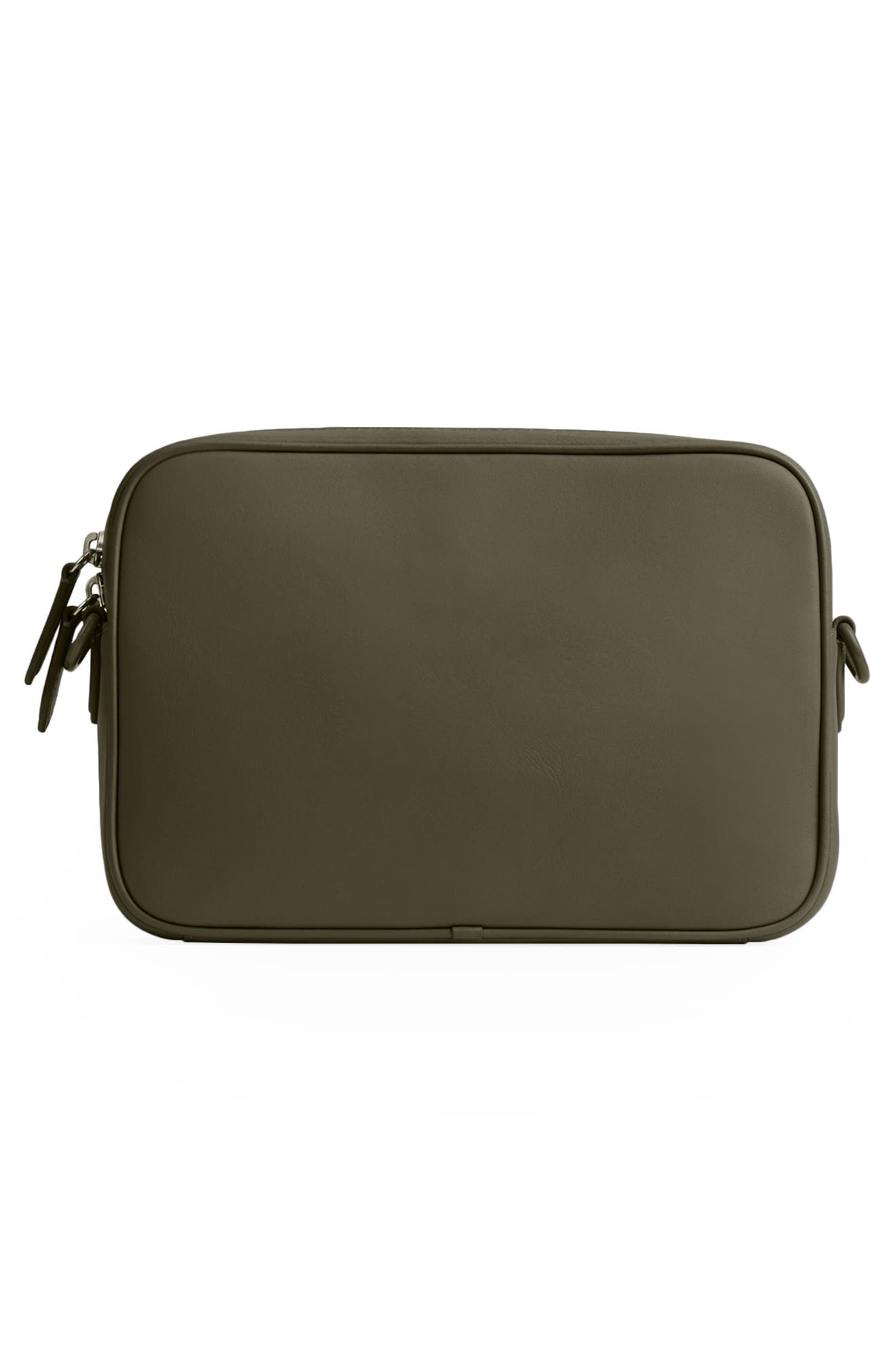 Leather Crossbody Bag, Alternate, color, ARMY GREEN