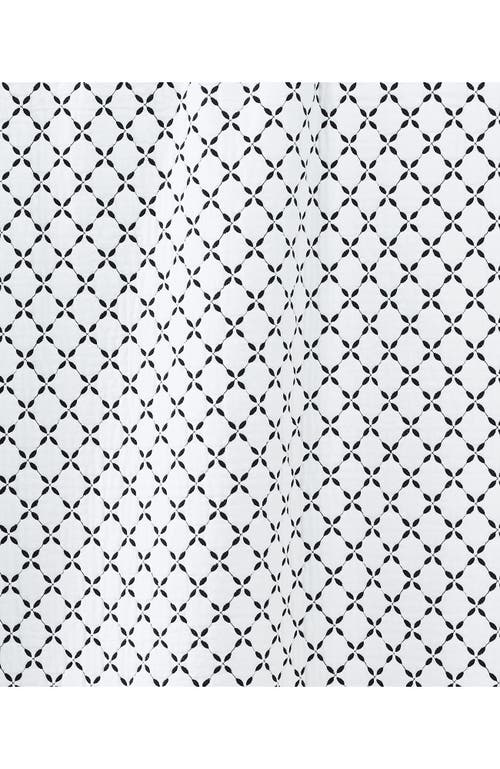 Lands' End Solid Diamond Double Voile Quilt In White