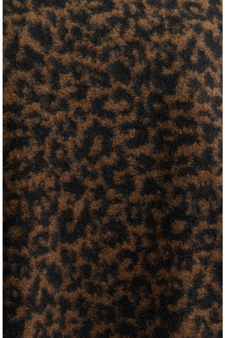 Relaxed Double Breasted Coat, Alternate, color, MUTED LEOPARD