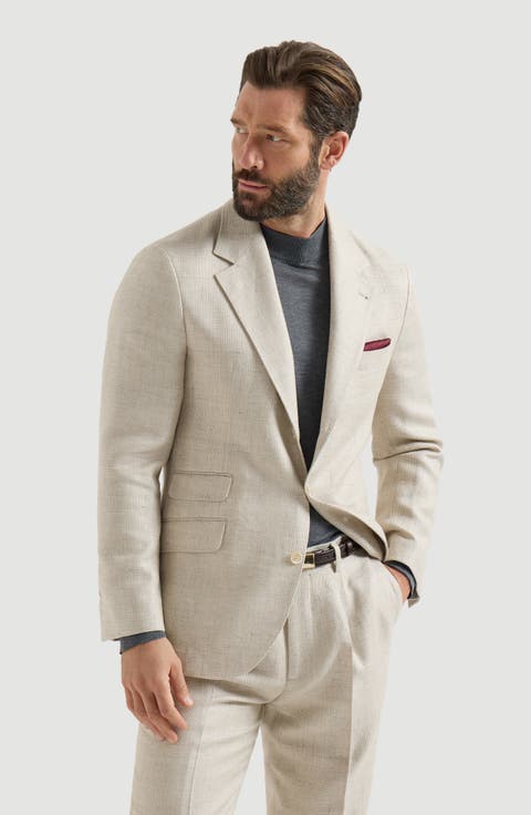 Hopsack deconstructed blazer