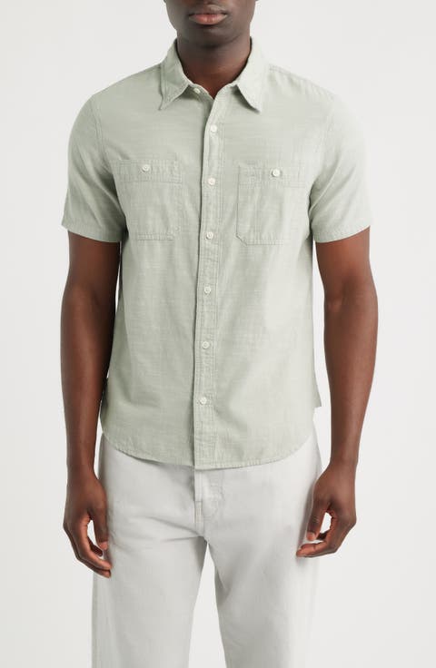 Mason Classic Fit Short Sleeve Button-Up Work Shirt