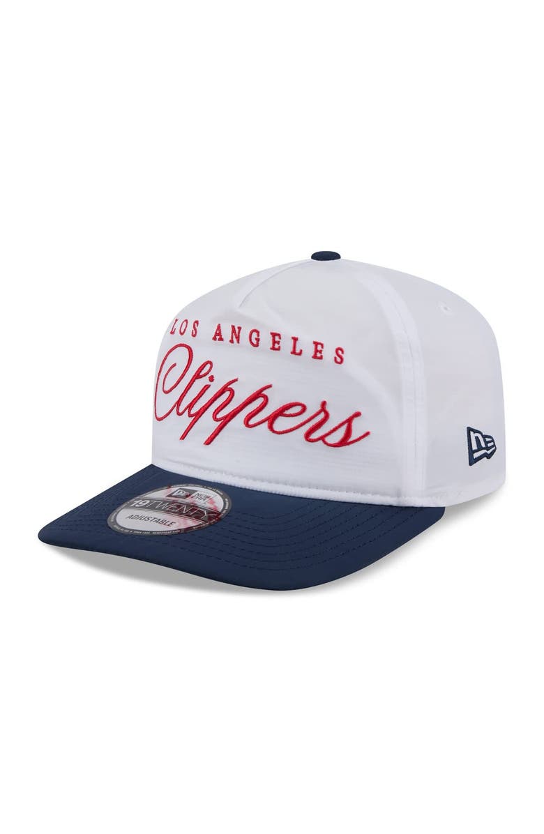 New Era Men's New Era White/Navy LA Clippers 2025 NBA Draft On-Stage Nylon 19TWENTY Adjustable Hat, Alternate, color, White