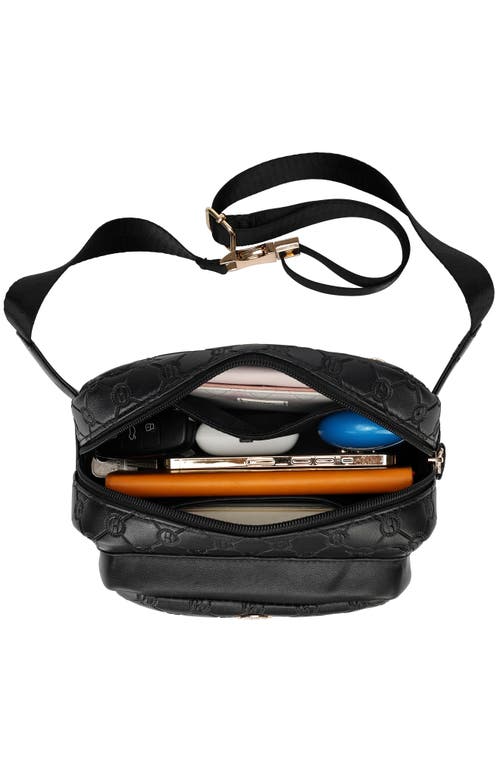 Elle Compass 1.6l Vegan Leather Monogram Sling In Black