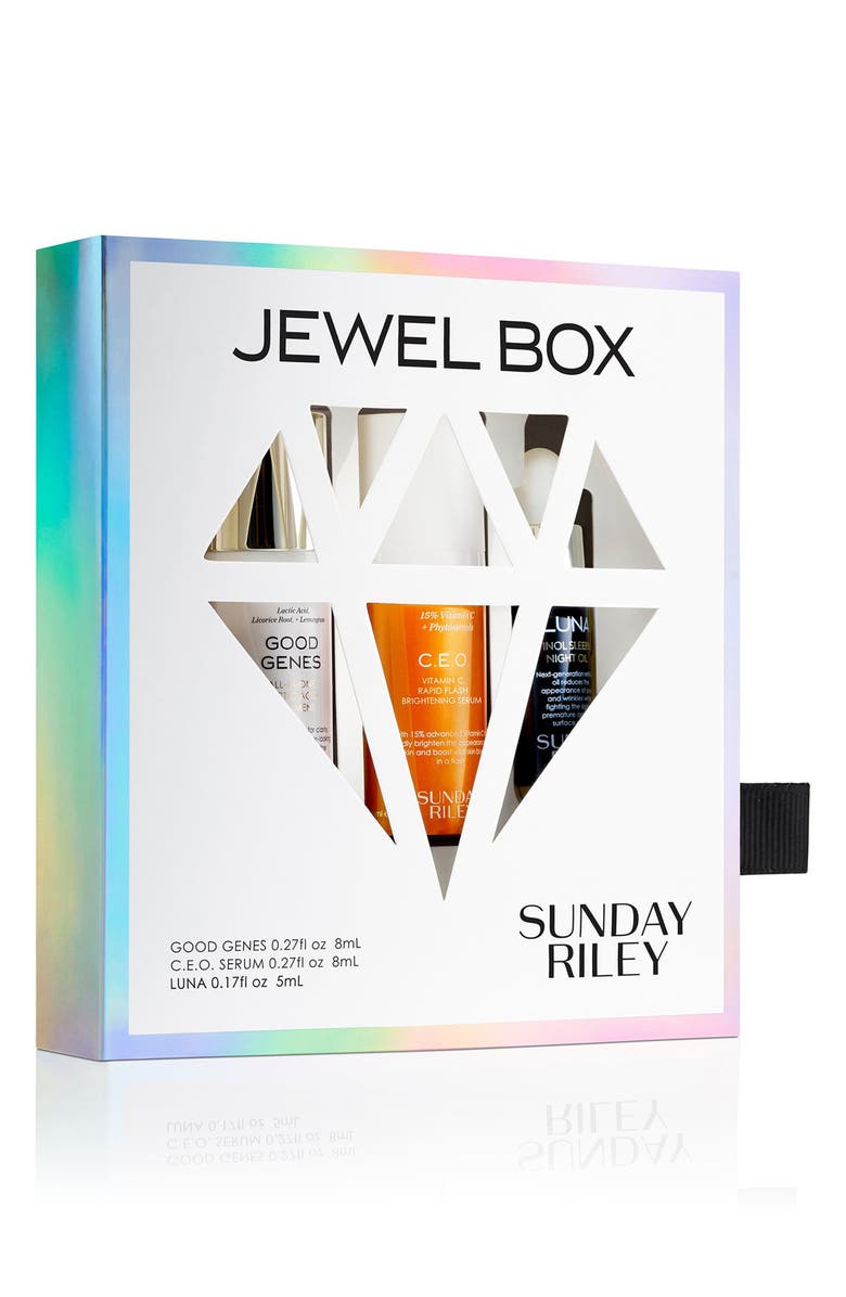 Sunday Riley Jewel Box Travel Size Skin Care Set $64 Value, Alternate, color, 