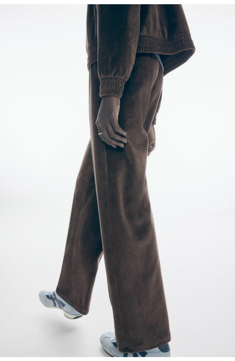 H&M Wide Velour Joggers, Alternate, color, 