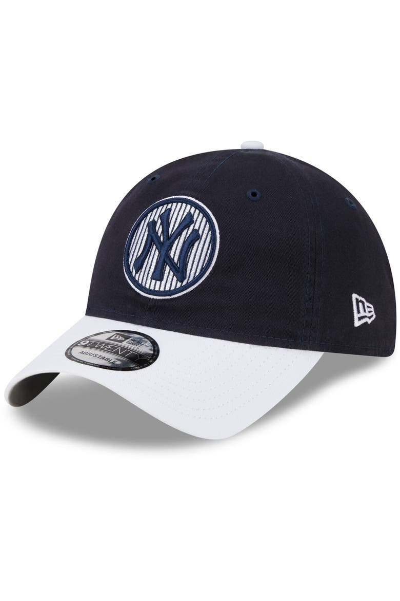 Youth New Era  Navy New York Yankees 2025 Batting Practice 9TWENTY Adjustable Hat, Main, color, Navy