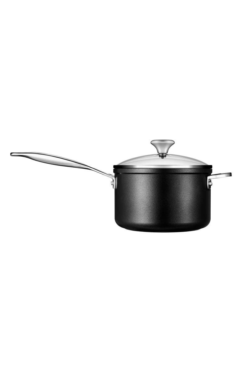 Le Creuset 3-Quart Toughened Nonstick PRO Saucepan, Alternate, color, Black