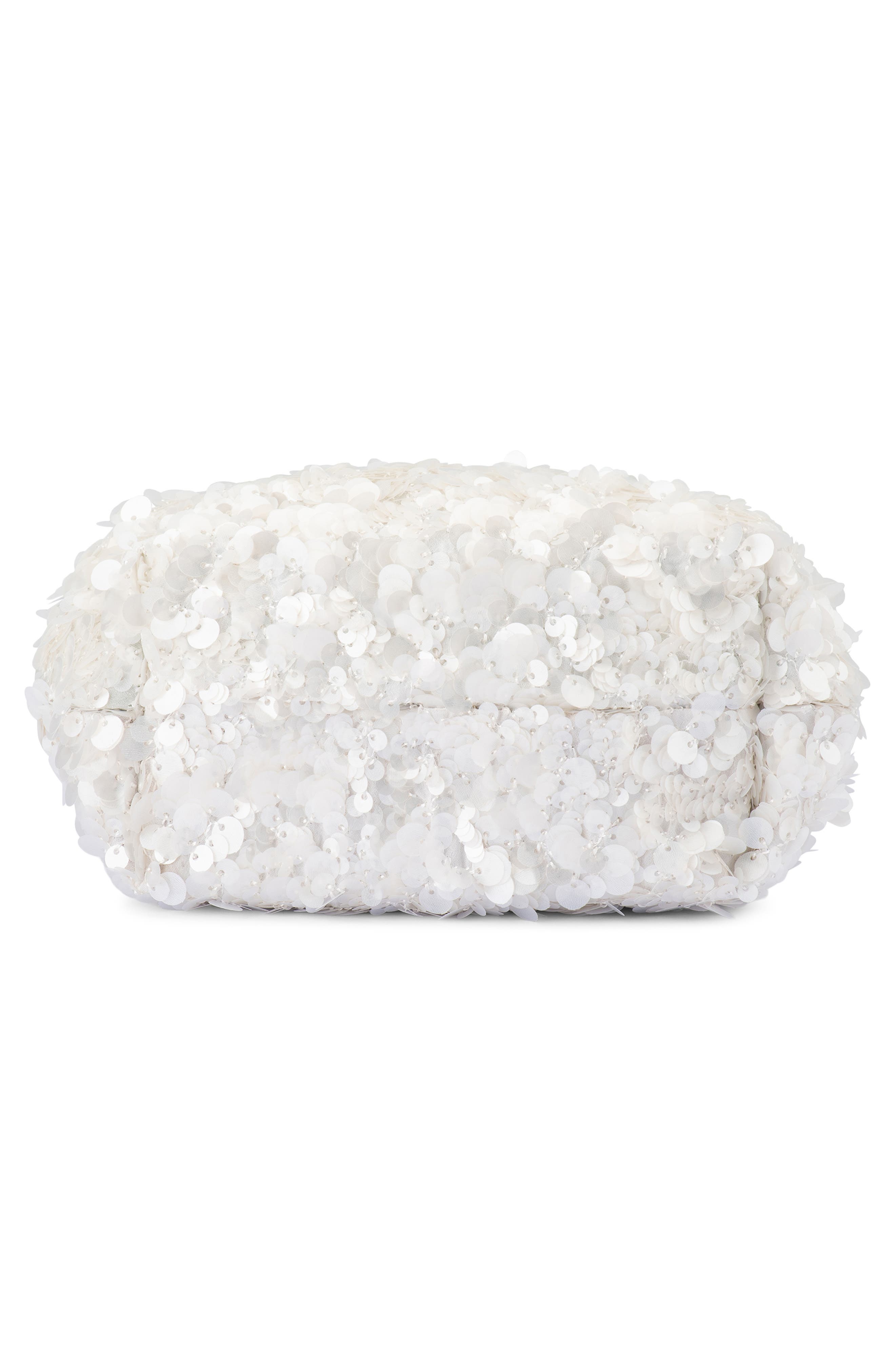 Mattie Sequin Top Handle Bag, Alternate, color, IVORY