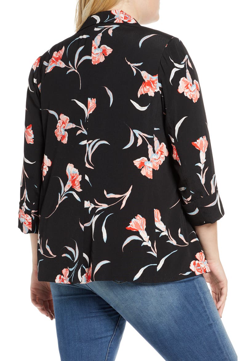Daniel Rainn Floral Blazer, Alternate, color, G271 BLK
