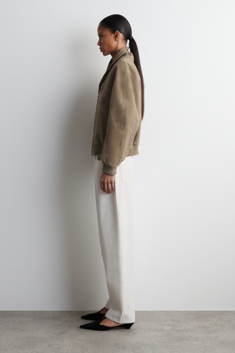 Bay Barrel-Leg Jeans, Alternate, color, CREAM