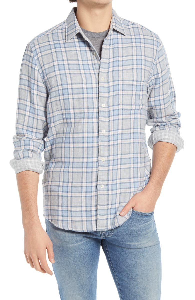 Faherty Brand Reversible Belmar Plaid Button-Up Shirt, Main, color,