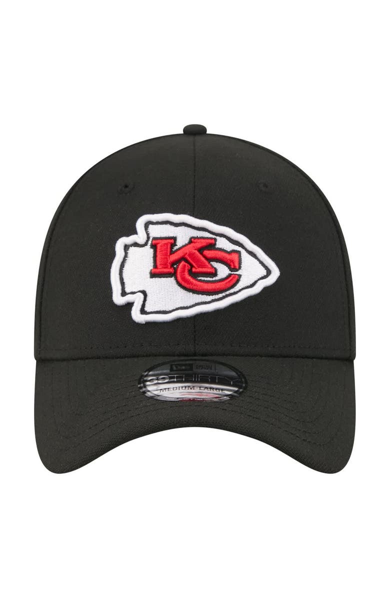 New Era Men's New Era Black Kansas City Chiefs Core Team 39THIRTY Flex Hat, Alternate, color, Black