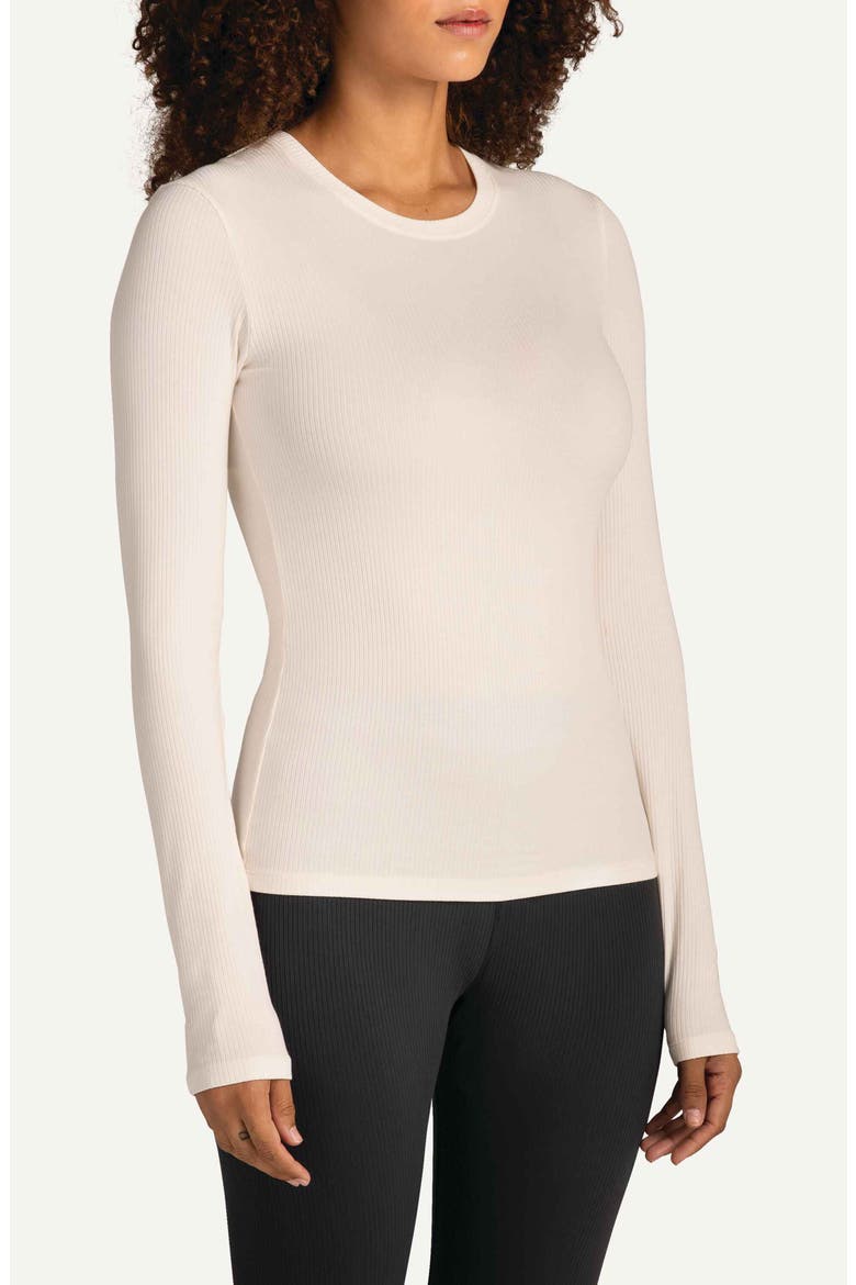 Aidelene Long Sleeved Ribbed Tee, Main, color, NIMBUS