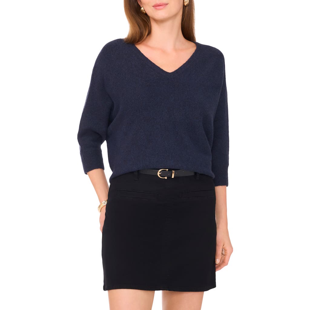 Vince Camuto Dolman Sleeve Sweater In Blue