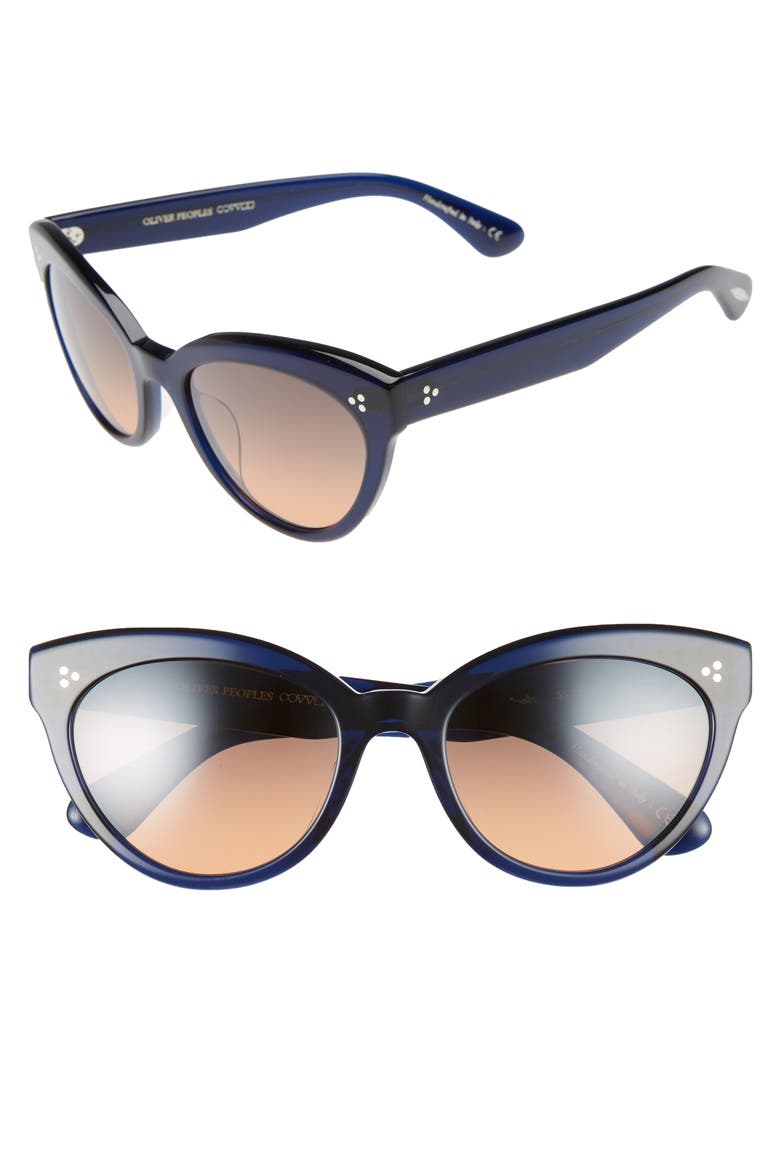 Roella 55mm Cat Eye Sunglasses, Main, color, BLUE