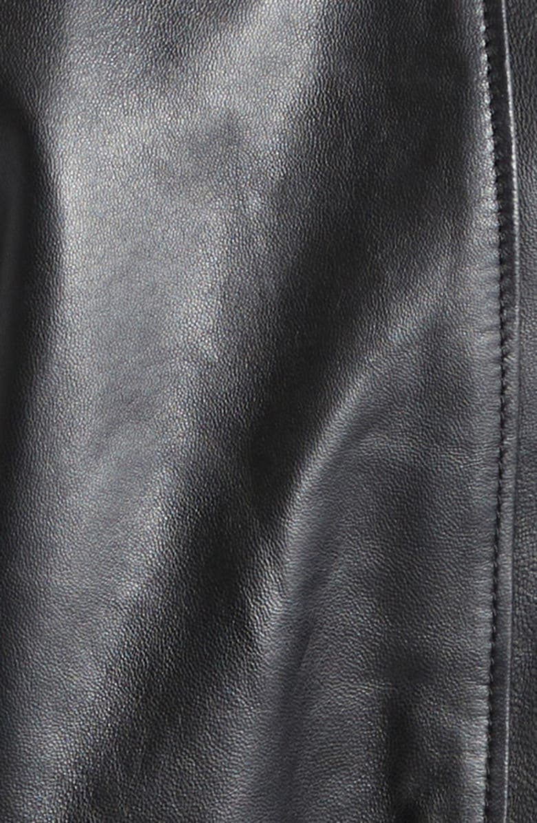 LU'U DAN Blouson Leather Jacket, Alternate, color, Black