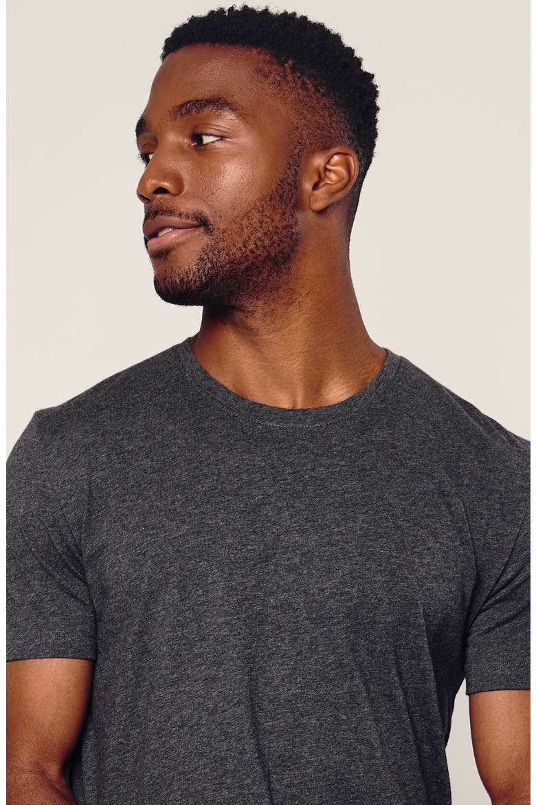 Crewneck Pima Cotton Short Sleeve Pajama T-Shirt, Alternate, color, GREY