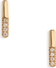 Dana Rebecca Designs Sylvie Pavé Diamond Bar Stud Earrings