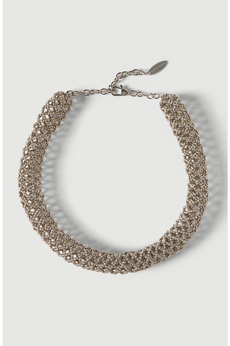 Sterling silver choker, Main, color, Silver